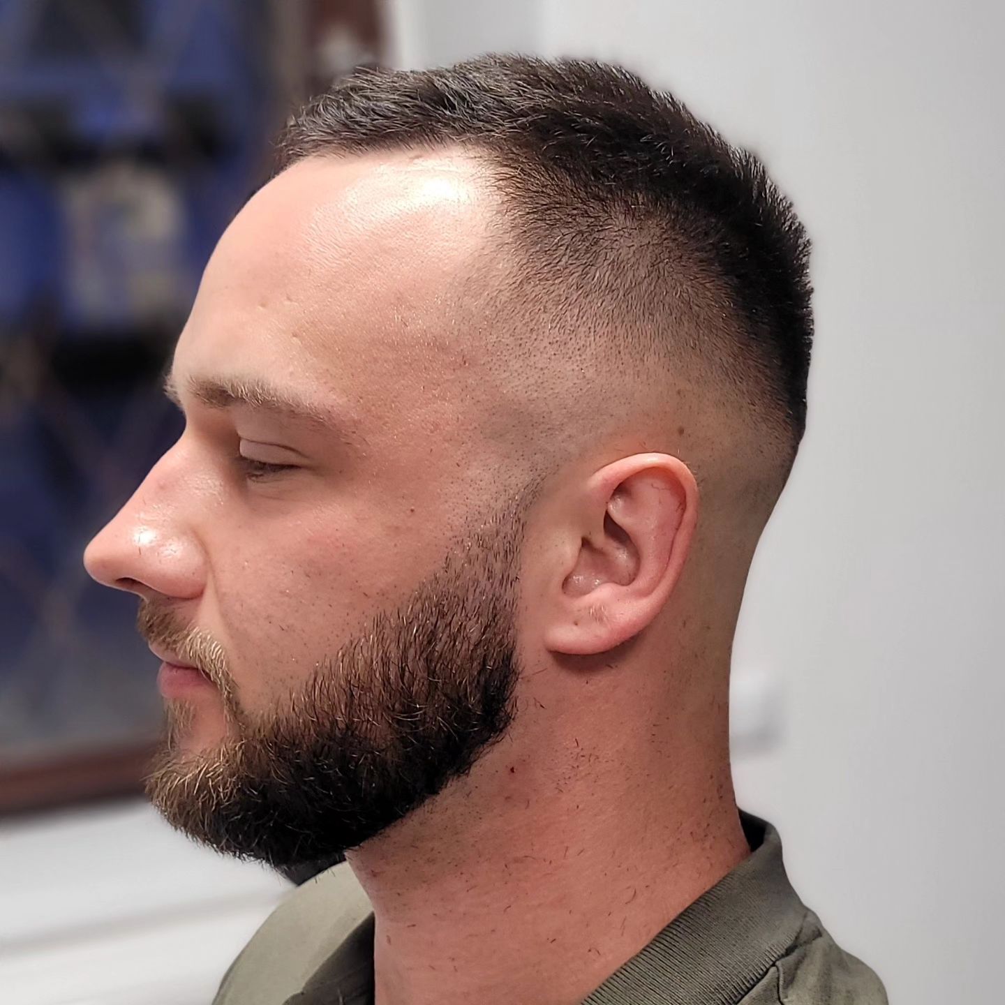 Good Blend haircut with precise fade and beard finish
